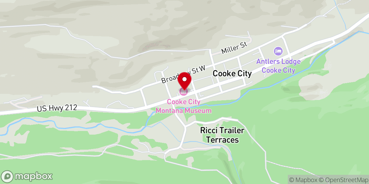 Map showing location of Colter Pass, Cooke City, Silver Gate Chamber of Commerce