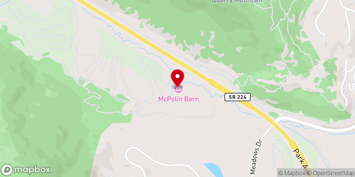 Map showing location of McPolin Barn