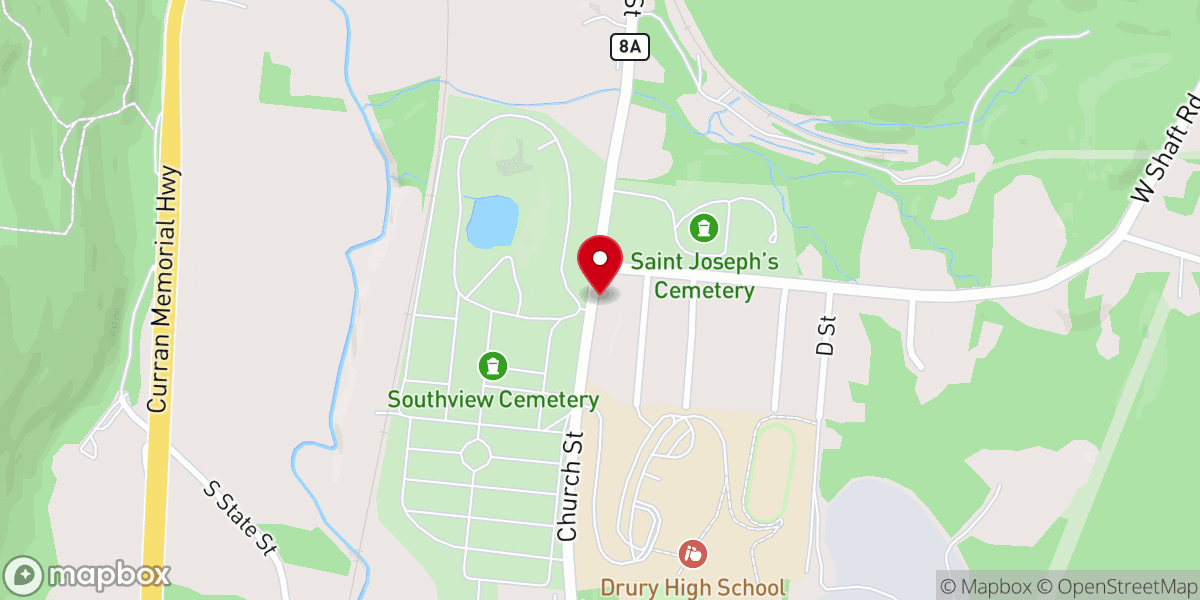 Map showing location of Berkshire Monumental Works