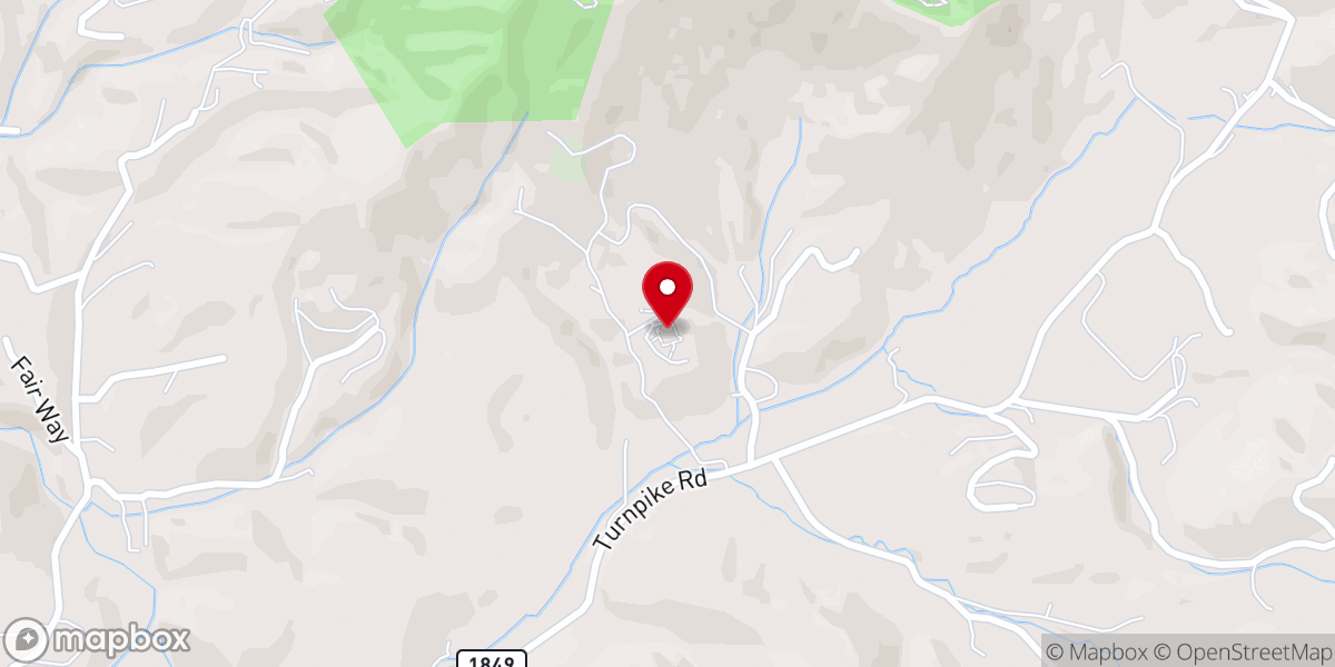 Map showing location of Chestnut Ridge