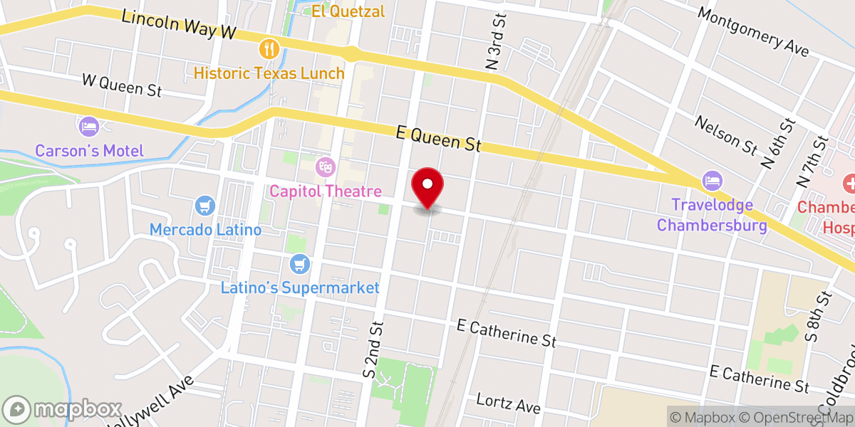 Map showing location of Redeemer Church