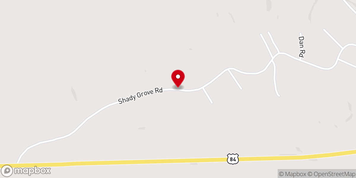 Map showing location of C and J Holiness Church
