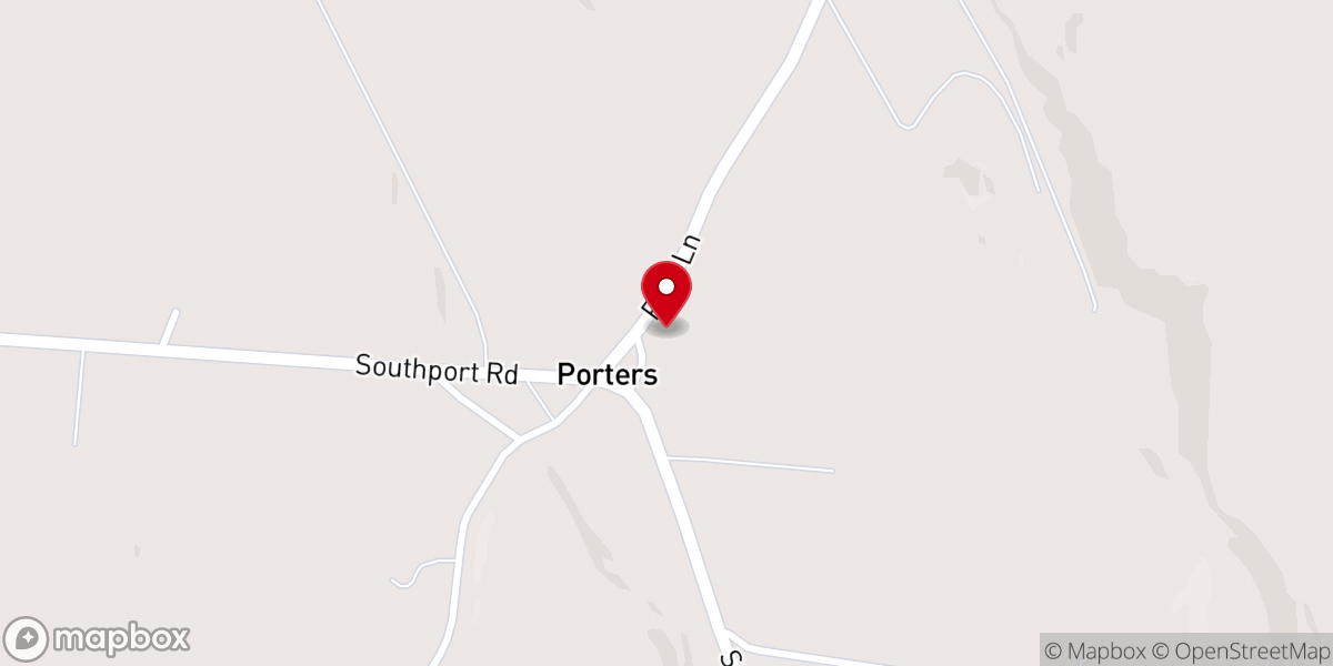 Map showing location of Halls Chapel Church of Christ