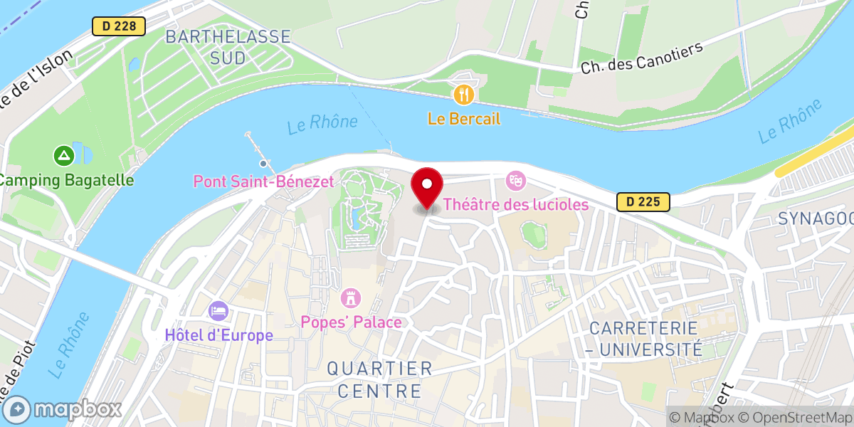 Map showing location of Chapelle des Pénitents noirs