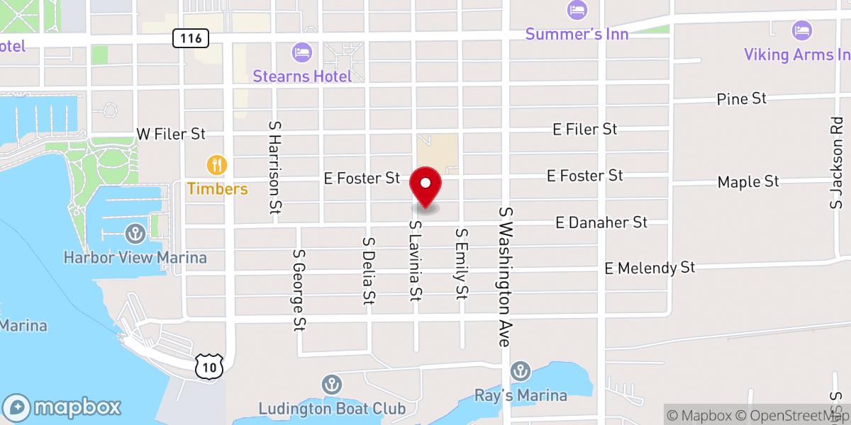 Map showing location of Emanuel Lutheran Church