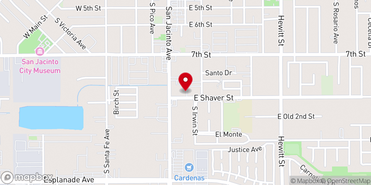 Map showing location of El Buen Samaritano