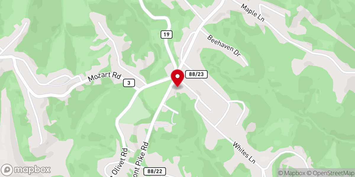 Map showing location of Mount Olivet United Methodist Church - Lord's Pantry - Food Distribution Center