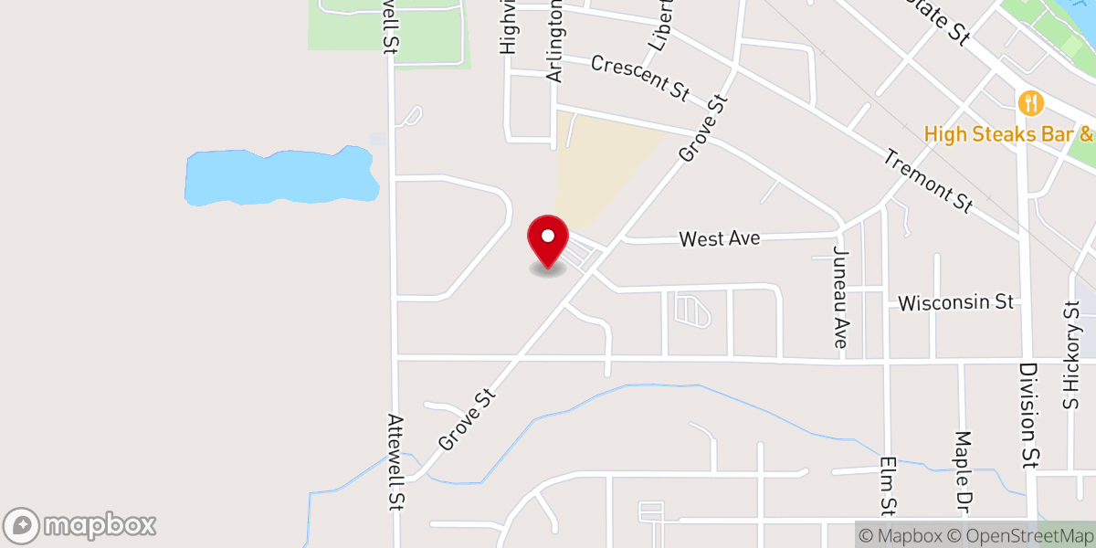 Map showing location of Bethany Lutheran Church