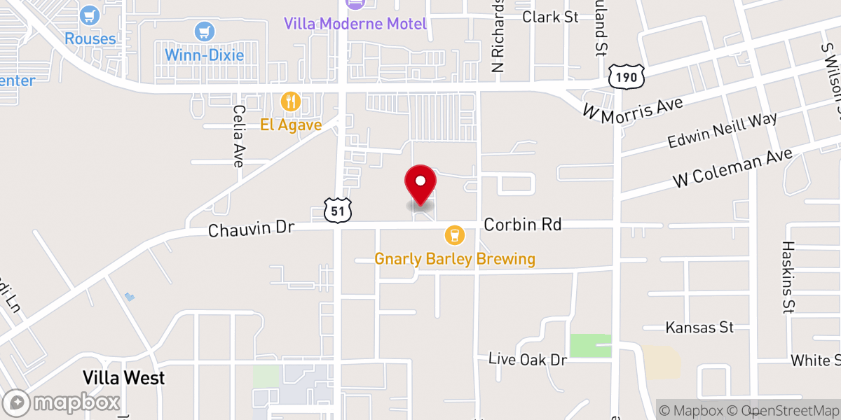 Map showing location of Pear Ridge Church of Christ