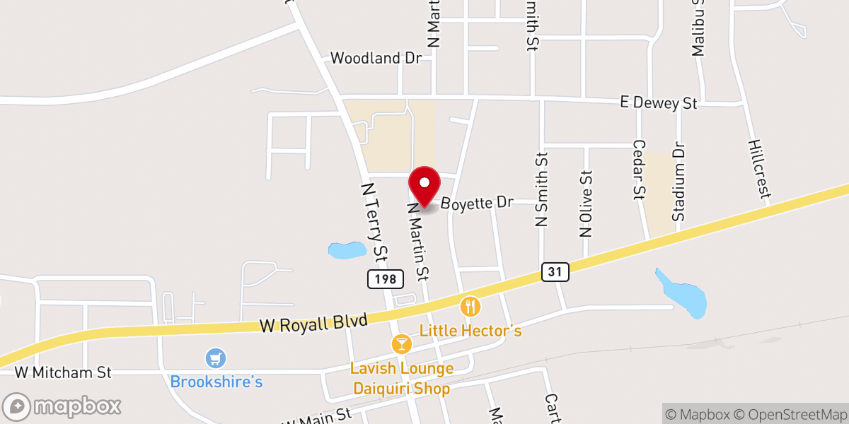 Map showing location of Church of Christ Malakoff