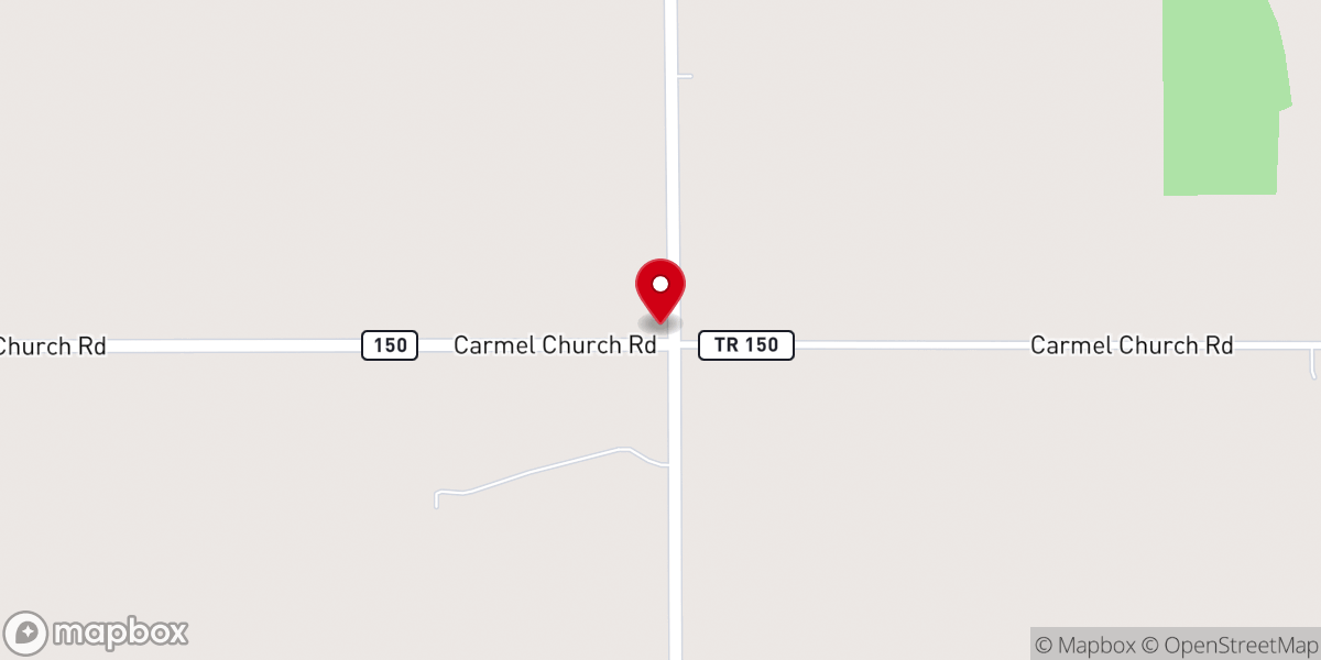 Map showing location of Mt Carmel Church of God