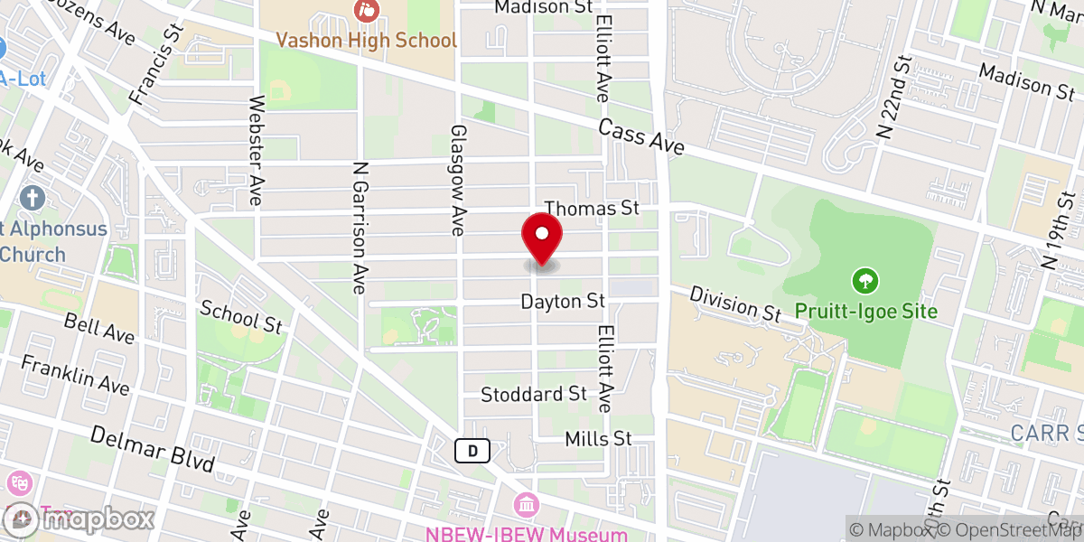 Map showing location of Faith Temple Church