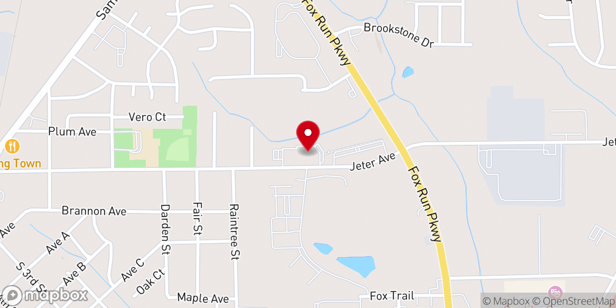 Map showing location of Greater Peace Missionary Baptist Church
