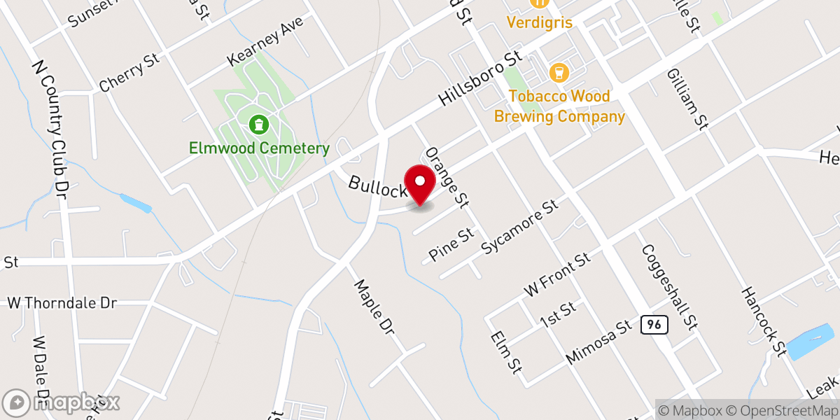 Map showing location of Greater Joy Baptist Church