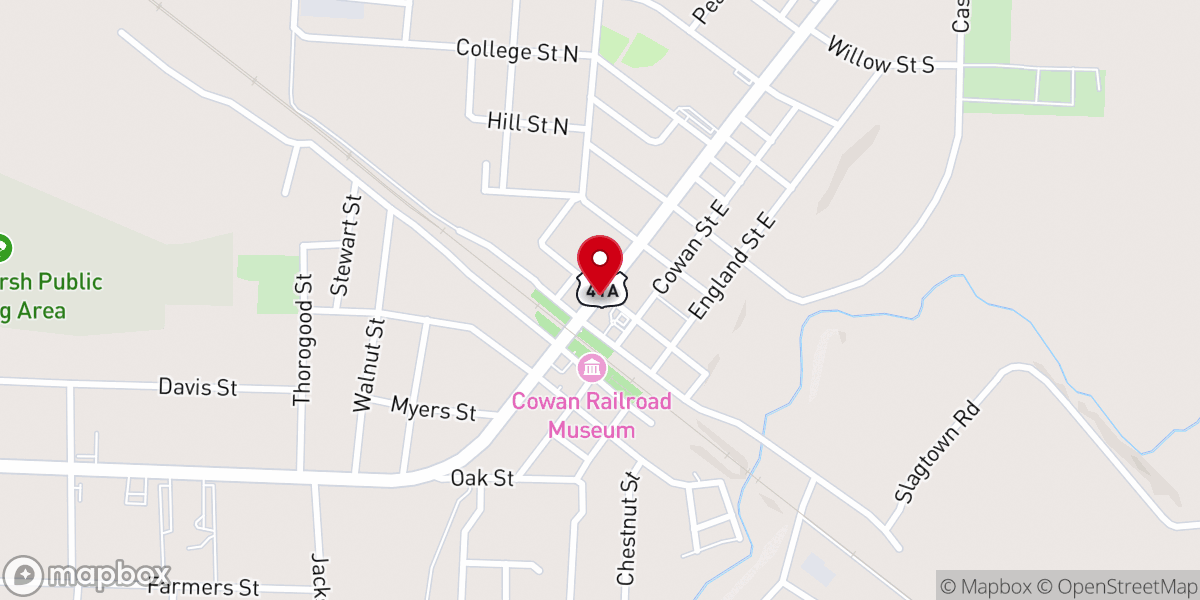 Map showing location of Grace Fellowship