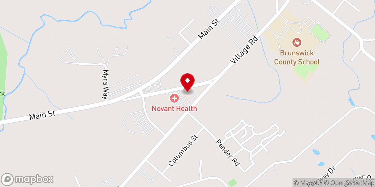 Map showing location of Shallotte Church