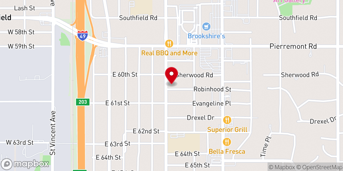 Map showing location of Gospel Light Baptist Church