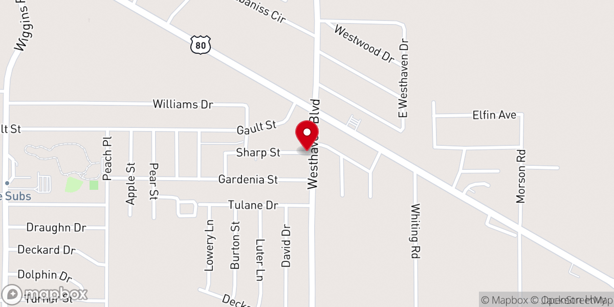 Map showing location of Trinity Bible Church