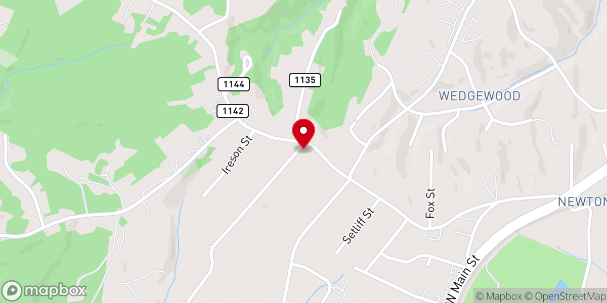 Map showing location of South Danville Church-Christ