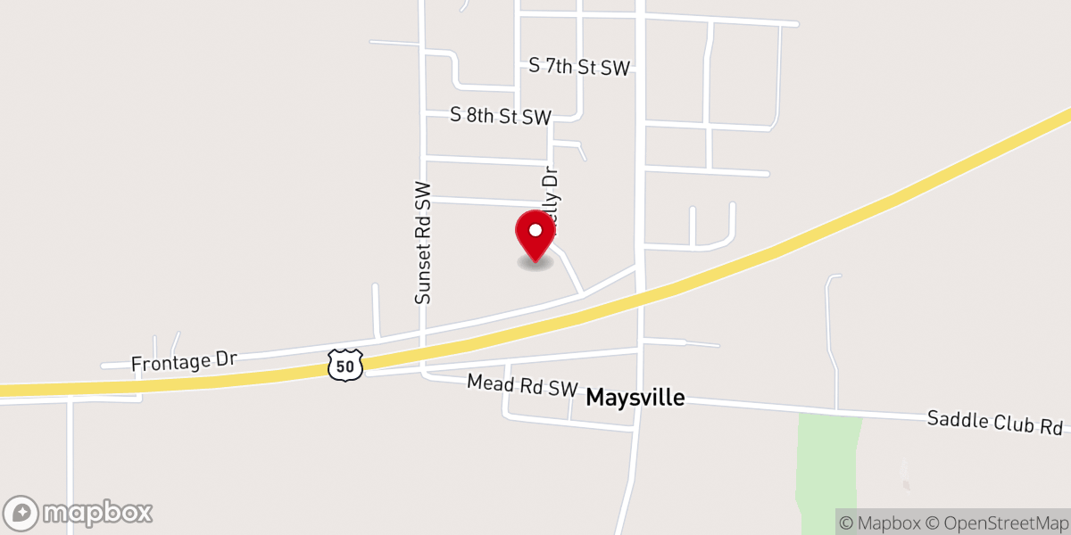 Map showing location of Community Southern Baptist Church