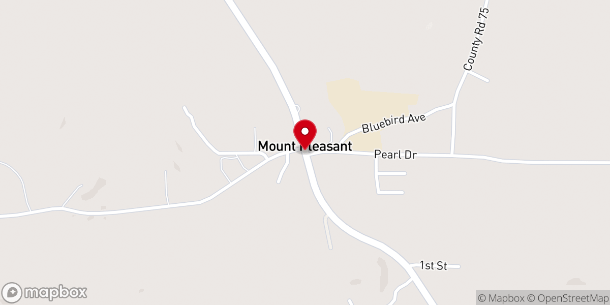 Map showing location of Mt Pleasant