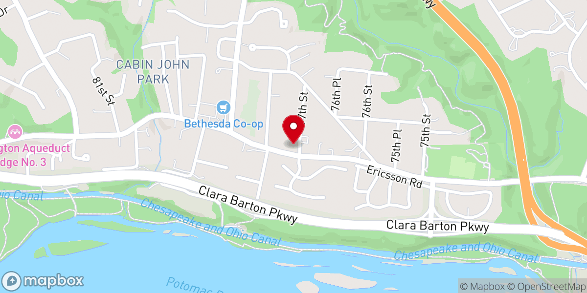 Map showing location of Cabin John Amer-Chinese UMC
