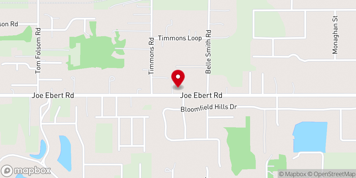 Map showing location of Loving Hill Primitive Baptist Church