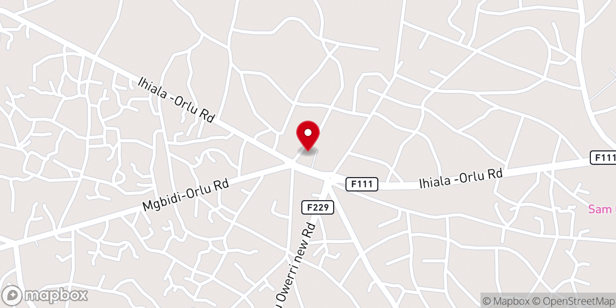 Map showing location of Dominion City Orlu
