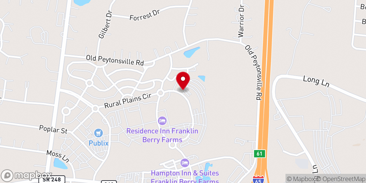 Map showing location of Tennessee Baptist Foundation