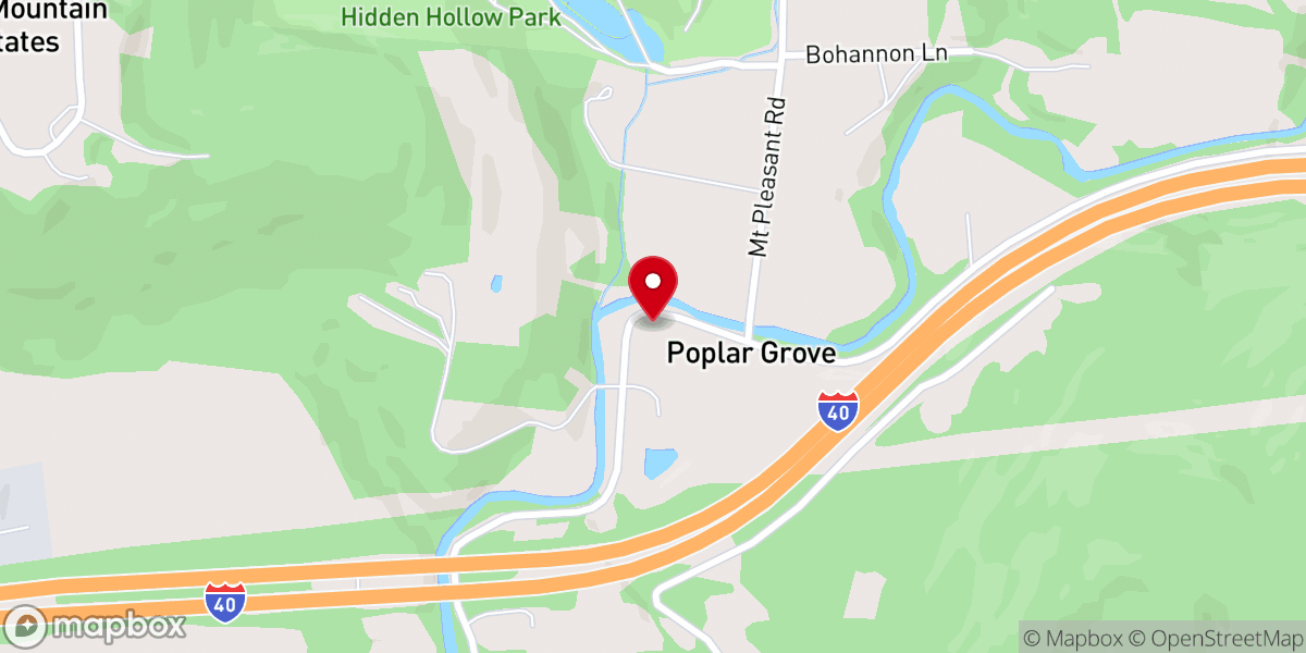 Map showing location of Calvary Christian Church
