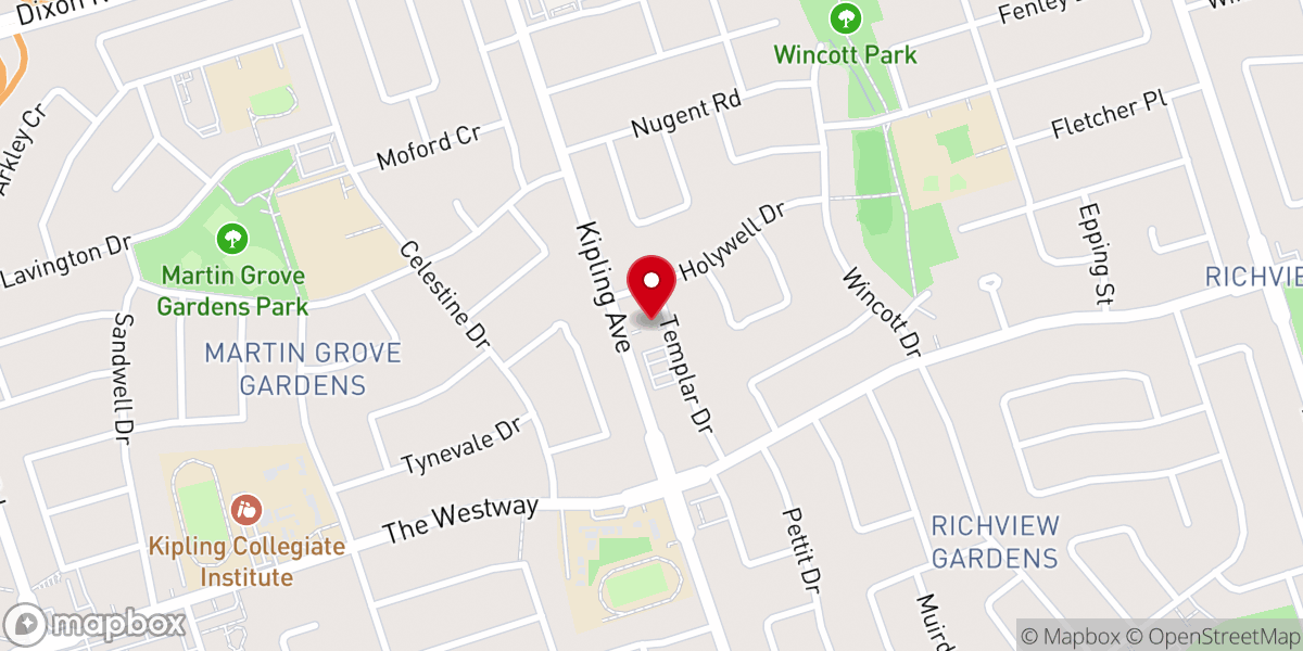 Map showing location of Westway United Church