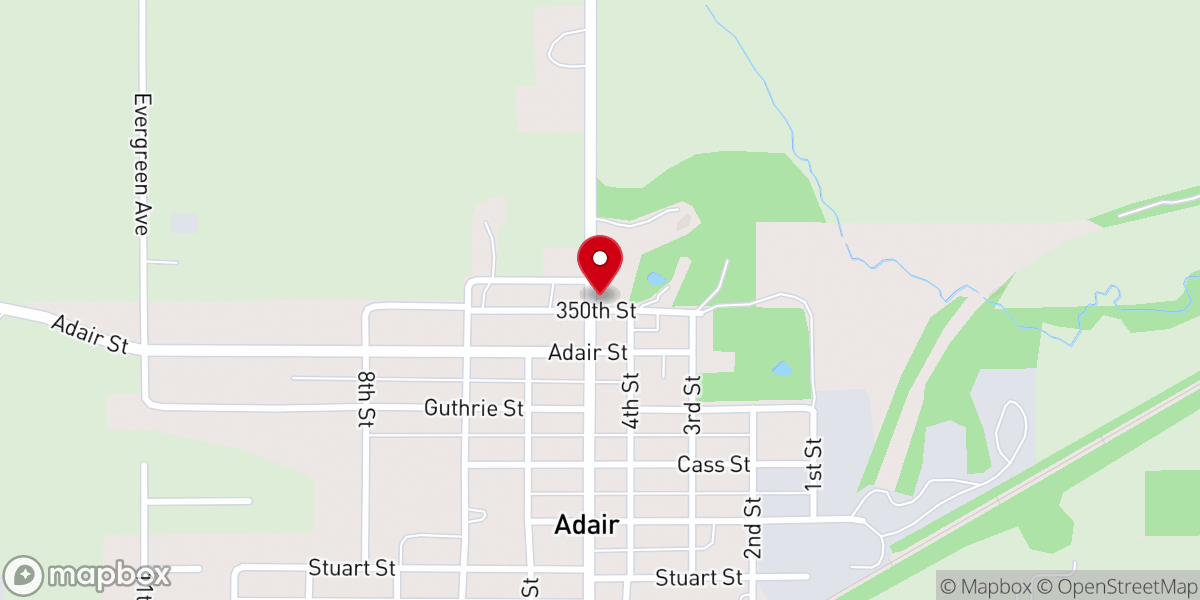 Map showing location of St. John Catholic Church