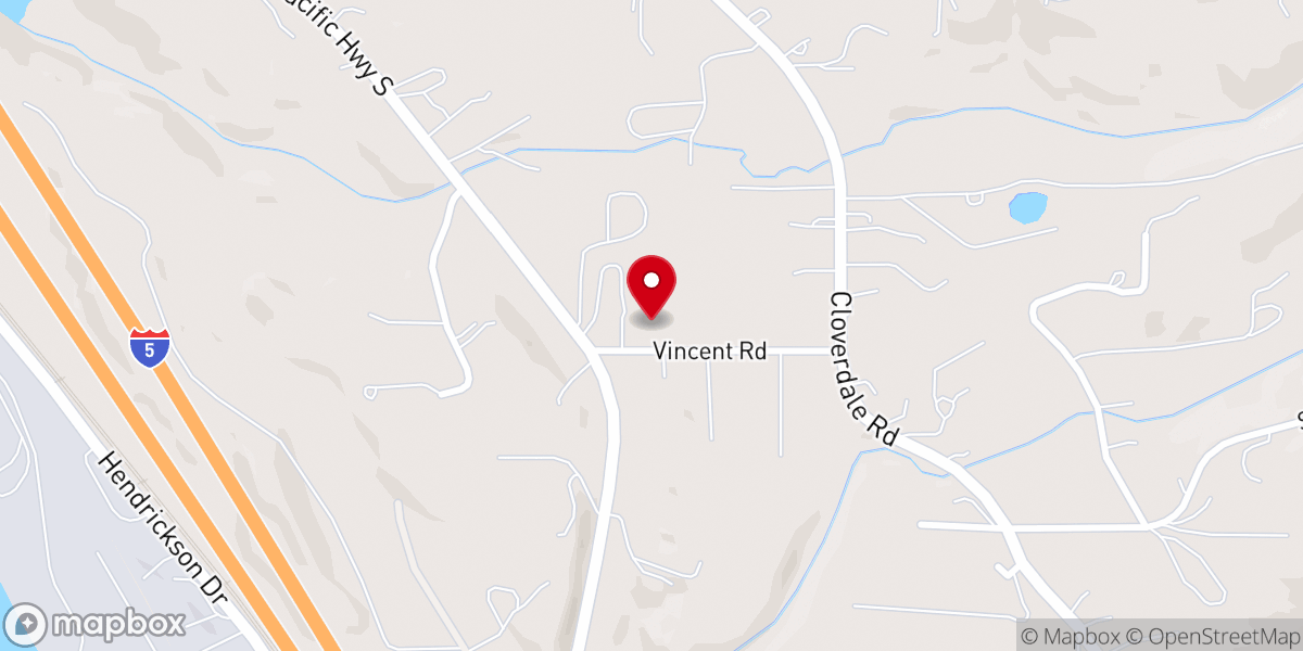 Map showing location of Kalama Baptist Church
