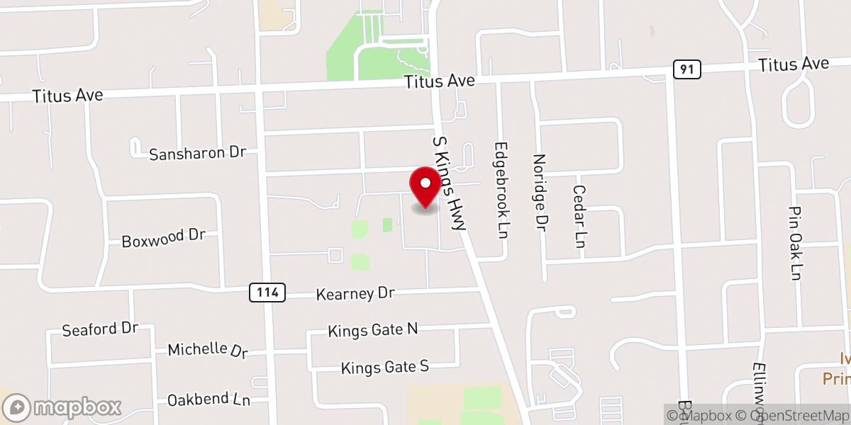 Map showing location of Christ the King Church