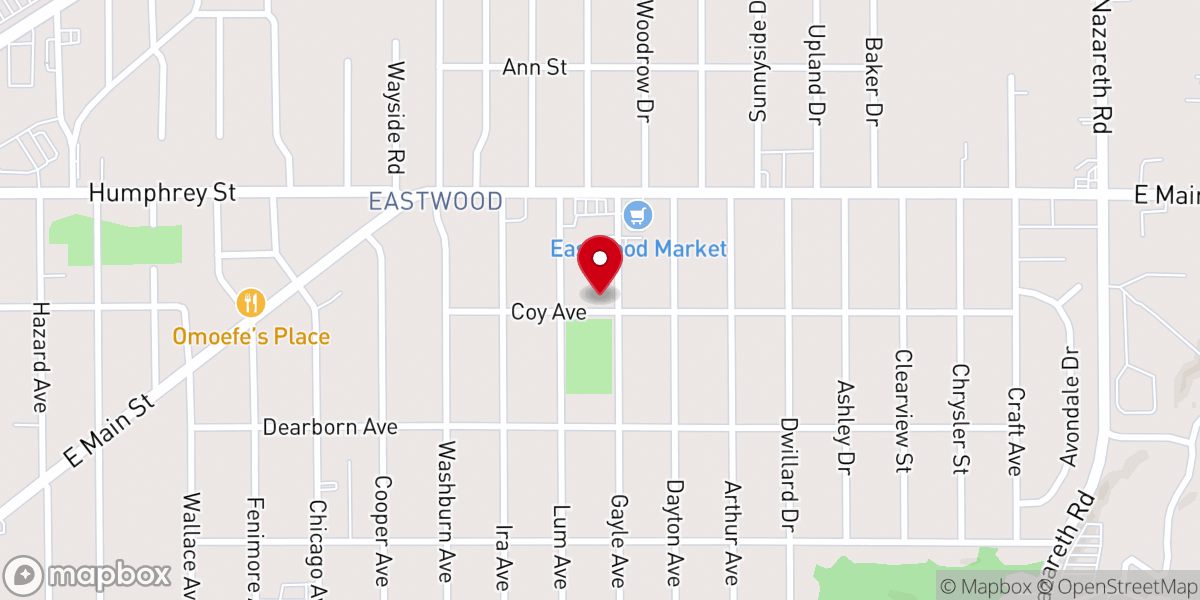 Map showing location of Trenches Community Church