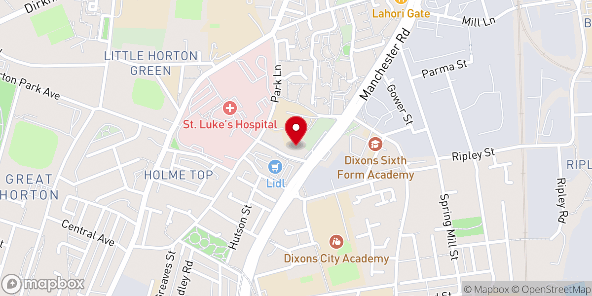 Map showing location of St Joseph’s Catholic Church