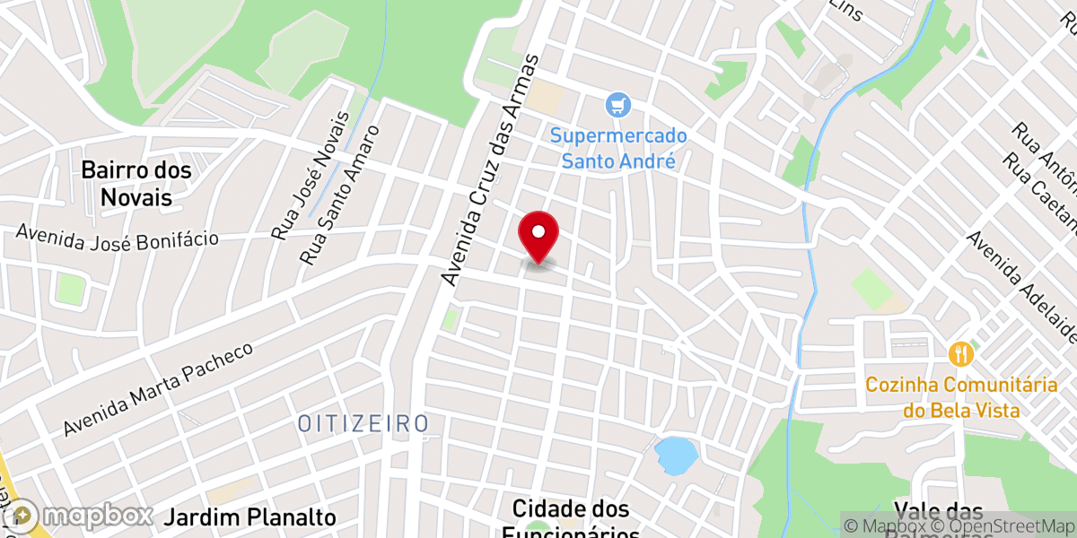 Map showing location of Igreja Batista Renovada