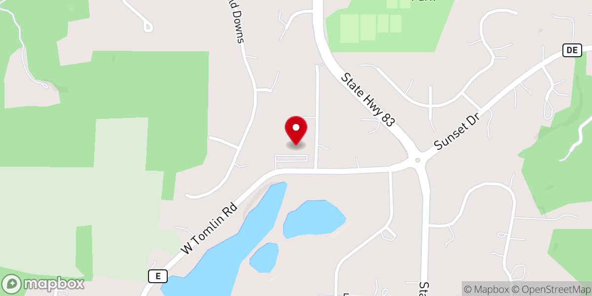 Map showing location of All Saints Lutheran Church