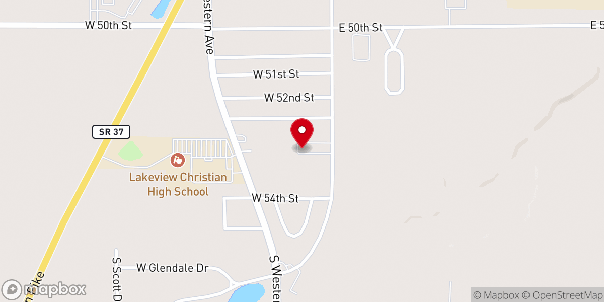 Map showing location of South Marion Friends Church