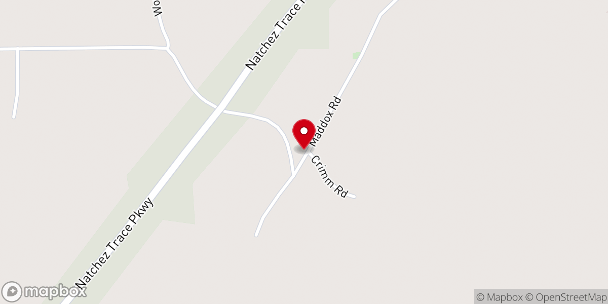 Map showing location of Old Mount Pisgah Church