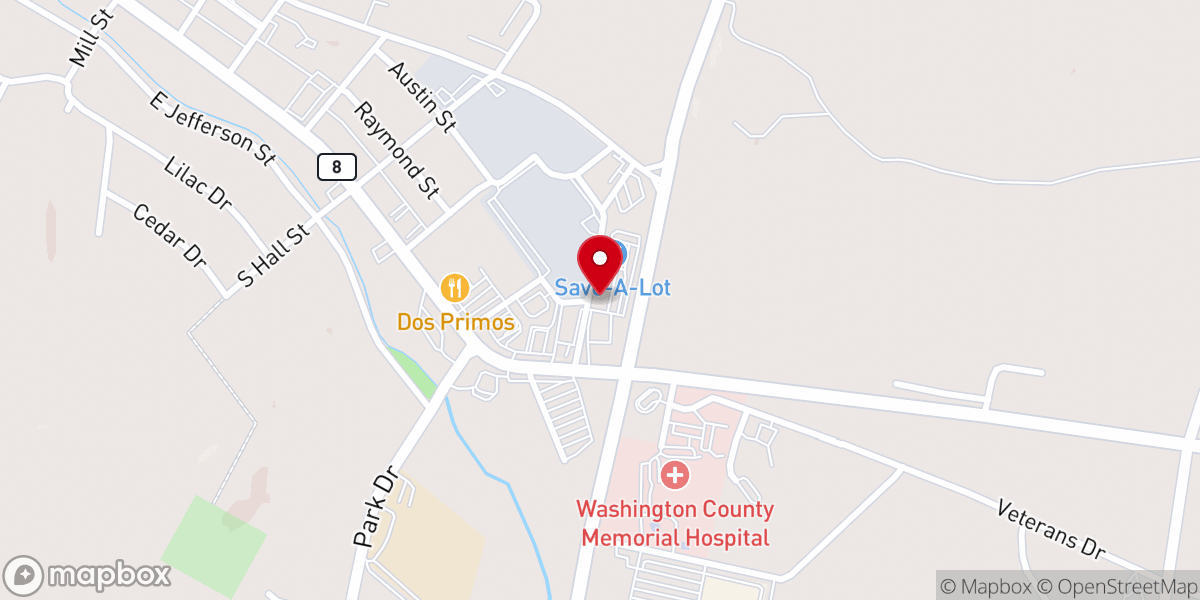 Map showing location of New Beginning's Church