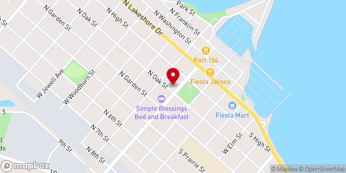 Map showing location of First Congregational Church UCC