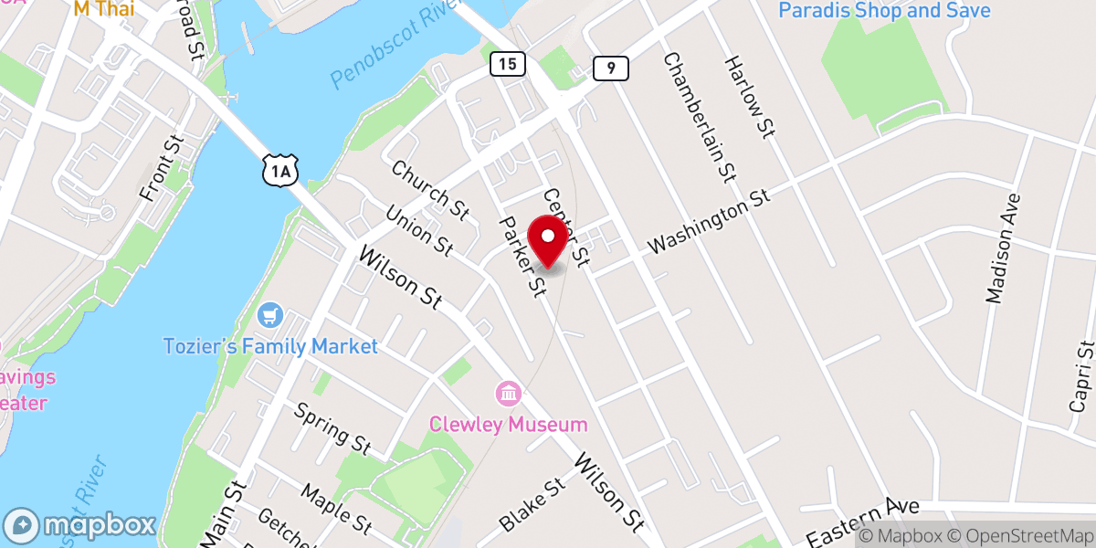 Map showing location of Fellowship Hall