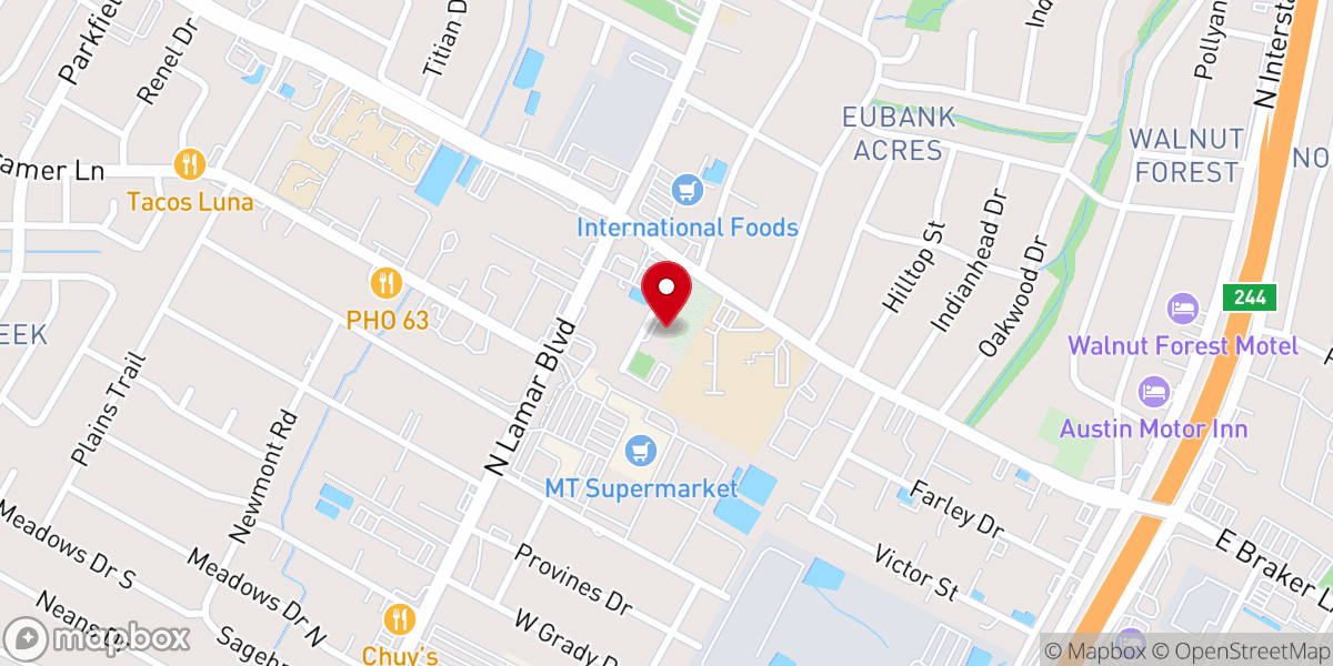 Map showing location of St Mark United Methodist Church