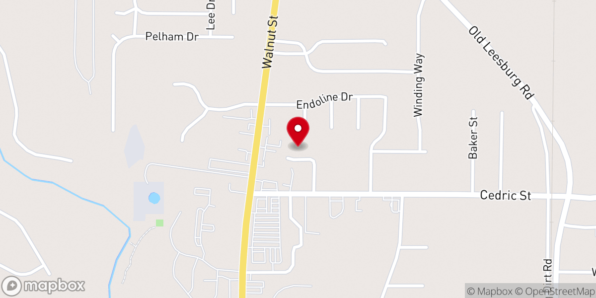 Map showing location of Rock Creek Church