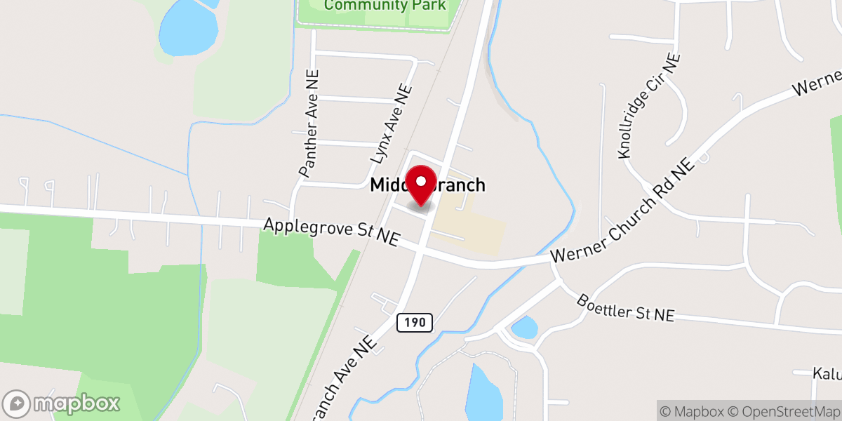 Map showing location of Living Faith Family Fellowship