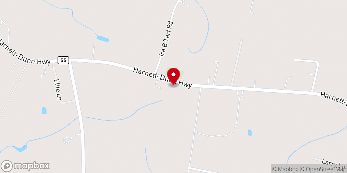 Map showing location of Stoney Run PFWB Church