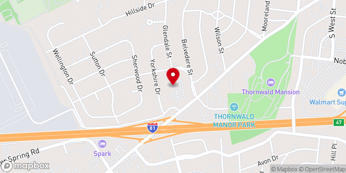 Map showing location of First Church of God