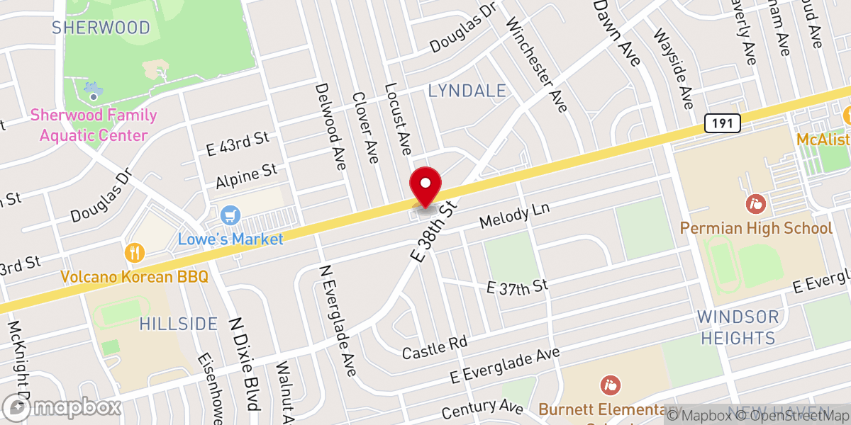 Map showing location of Faith Tabernacle Assembly-God