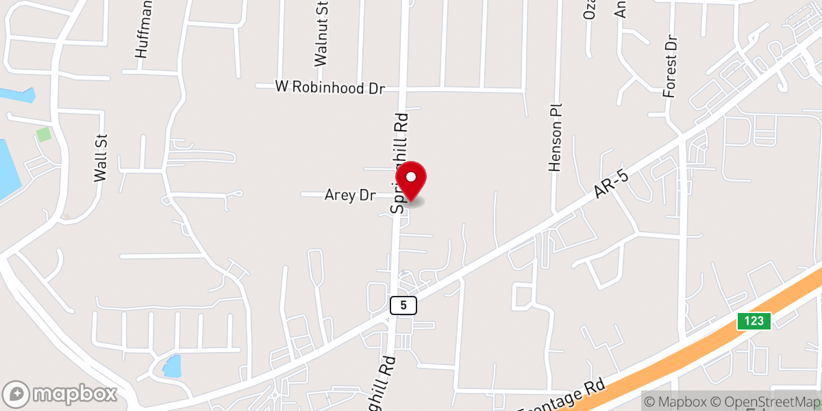 Map showing location of Hurricane Lake Baptist Church